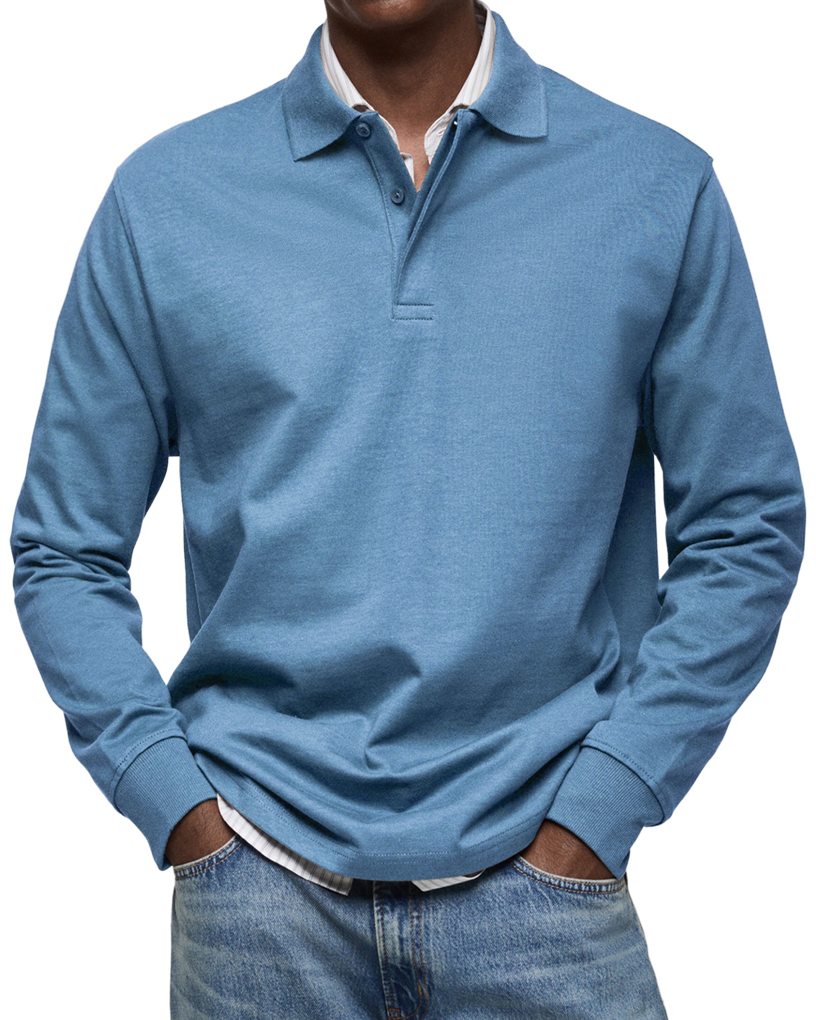 Men’s Long-Sleeve Polo Shirt | Refined Look and Everyday Comfort