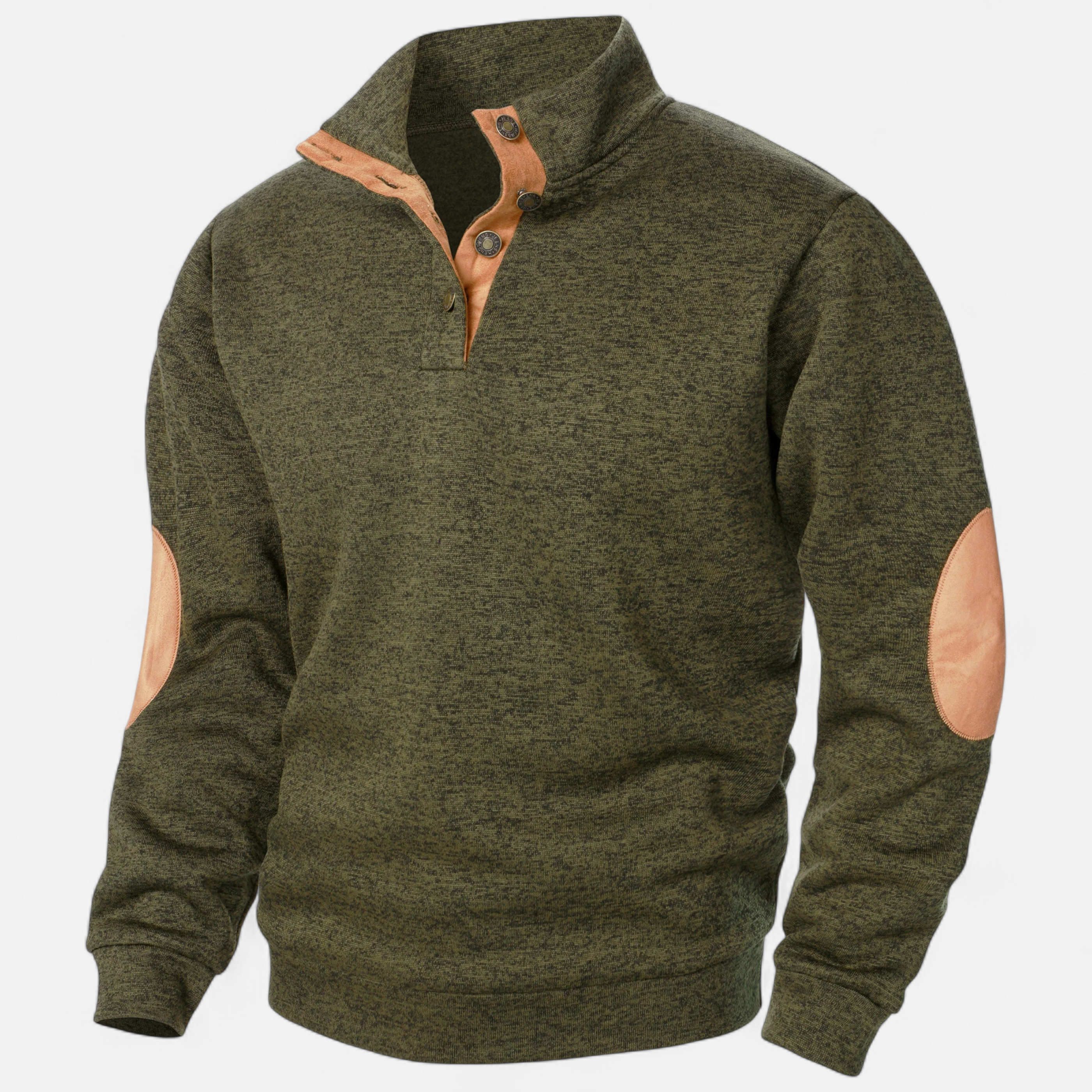 Men’s Stand Collar Knitted Sweater | Refined Warmth for Autumn & Winter