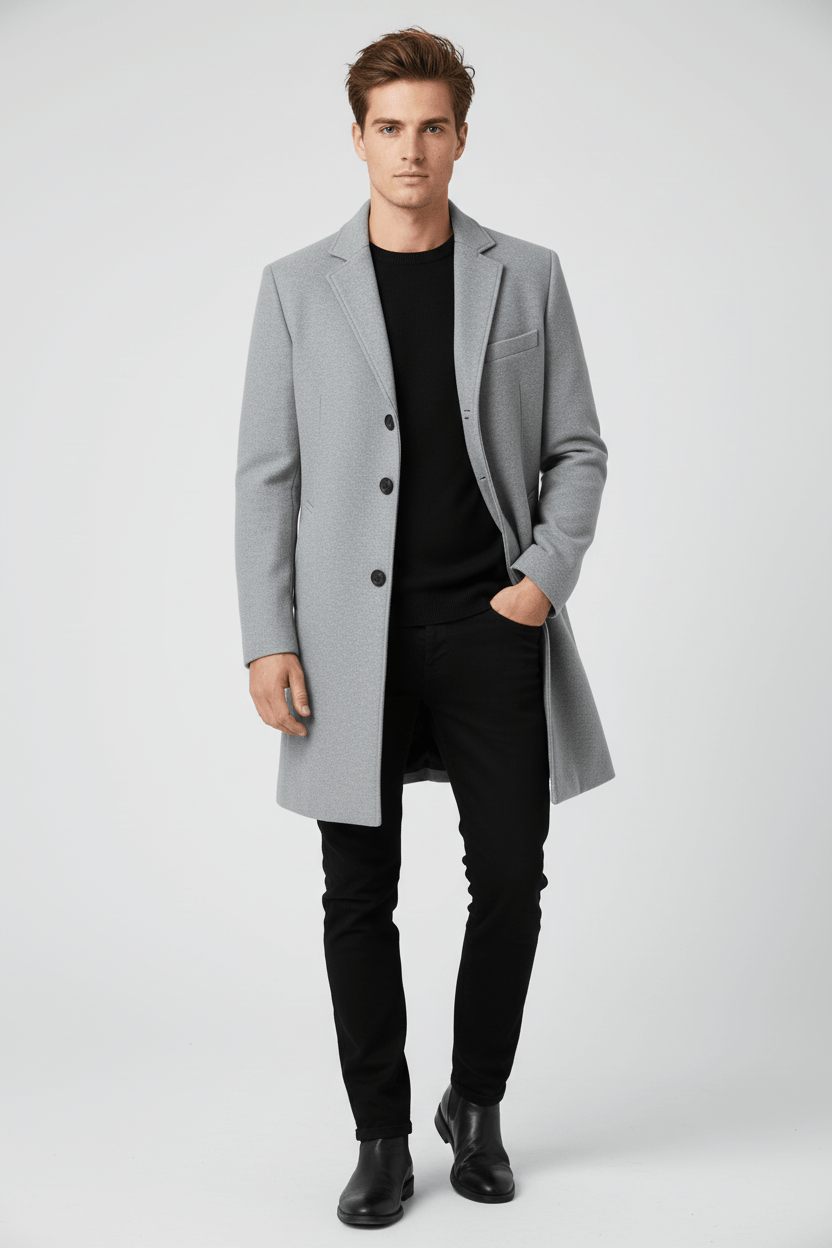Men’s Classic Winter Trench Coat | Refined Style and Everyday Warmth