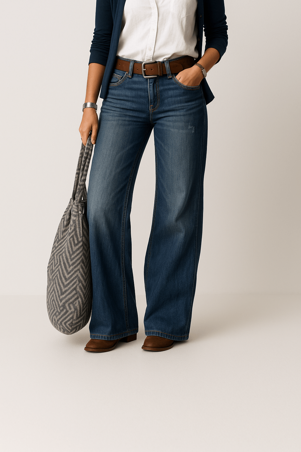 Wide Leg Denim Jeans for Women | Relaxed & Stylish
